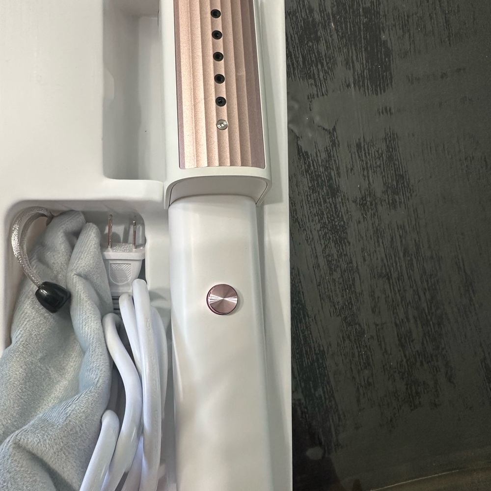 Rose Gold and White portable steamer